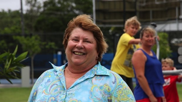 Former Australian tennis champion at Frew Park in the lead-up to the Brisbane International tournament in January 2015.