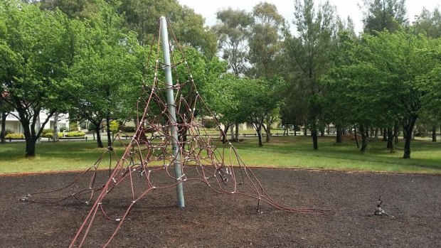 Part of a playground in Greenway is temporarily closed due to vandalism.