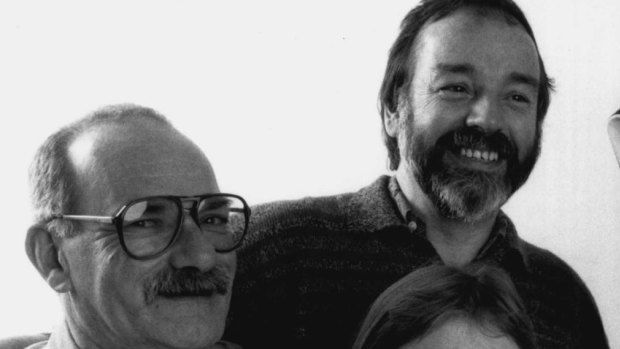 Peter Bonsall-Boone (far left) and Peter de Waal (far right) in 1990. Their publishing ventures, along with the establishment of Phone-a-Friend, will be long remembered.

