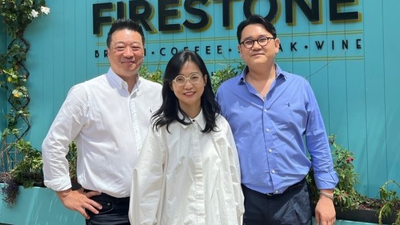 The team behind Allta and Funda in Pitt Street, Sydney (from left): Kenny Lee, Sunyoung Kim and Jang So.