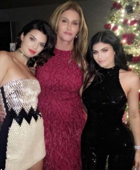 Caitlyn Jenner with her daughters Kendall (L) and Kylie Jenner.