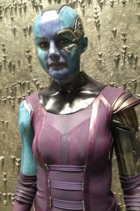 Olivia Jackson working as a stunt double for Karen Gillan in <i>Avengers: Age of Ultron</i>.