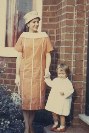 Jane Caro, with daughter Kate, dressed up for an outing.