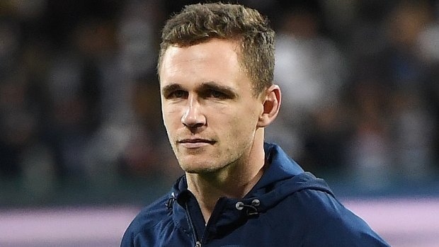 Cats skipper Joel Selwood was black-carded in the second international rules clash.
