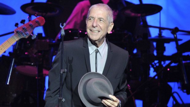 Leonard Cohen in concert at Melbourne's Rod Laver Arena in 2009.