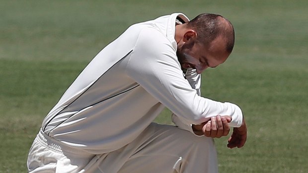 Disappointing match: Nathan Lyon does not appear to have the confidence of his captain.