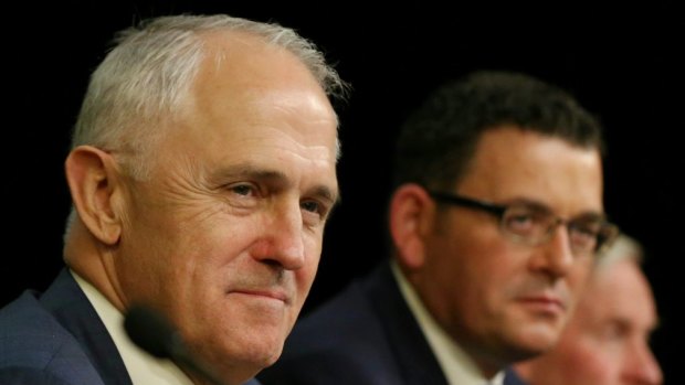 Federation flub: the Prime Minister and the premiers at Friday's COAG meeting. 