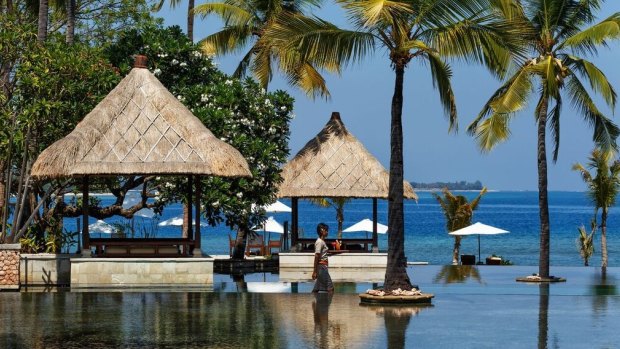 Resort relaxation at Oberoi Lombok.