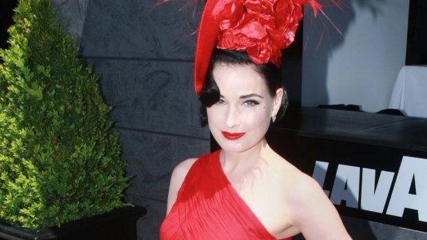 Dita Von Teese at the Lavazza marquee in 2011.