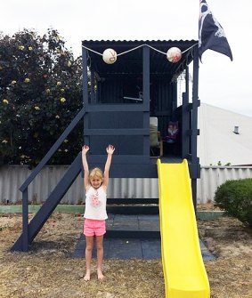 Warren Sturrock's pirate cubby house for his daughter (pictured).