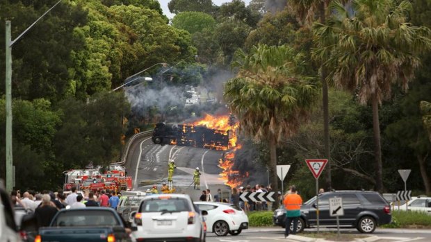 The scene of the Mona Vale crash. 