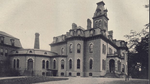 The main building of the Willard Asylum. Some asylum patients were not expected to ever leave.