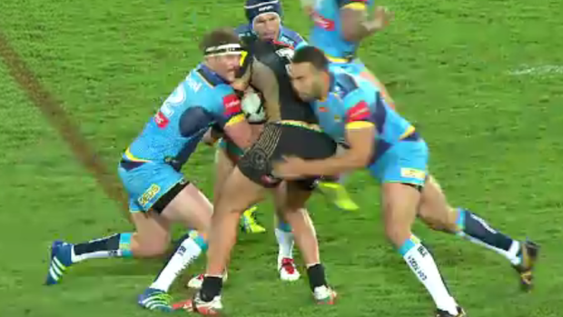 'Cheap shot': Panthers players have given their assessment of Titans forward Ryan James' tackle on Reagan Campbell-Gillard that ended the Panthers forward's season.