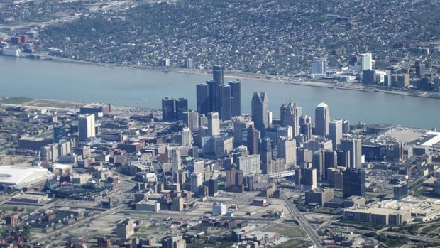Switched off: Detroit, where about 100 buildings, all served by the city's Public Lighting Department, lost power. 