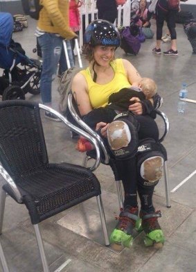 'Spider Lilly' gets the job done during a break from roller derby.