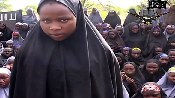 A screengrab from a video of Nigerian Islamist extremist group Boko Haram.
