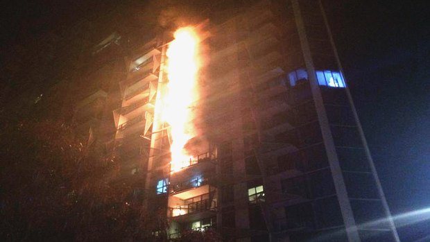 The 2014 Lacrosse apartment fire in Docklands. 