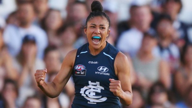 As Darcy Vescio played a blinder on Friday night, her Twitter account was under cyber attack.