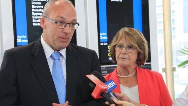 Kathy Smith with opposition leader Luke Foley. 