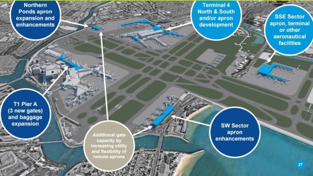 A map showing the proposed Terminal 4 development.