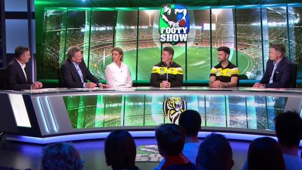 Thursday night's Footy Show saw the new-look panel grill Tigers coach Damien Hardwick. 