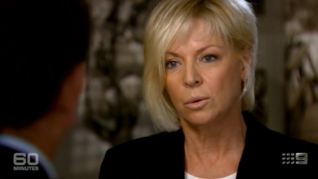 Liz Hayes during a <i>60 Minutes</i> interview.