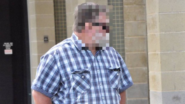 The accused leaving Mandurah court on Tuesday.