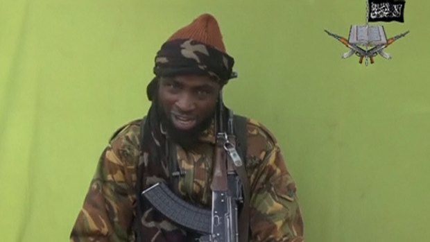 Boko Haram leader Abubakar Shekau speaks at an unknown location in this still image taken from an undated video released by the Nigerian Islamist rebel group.