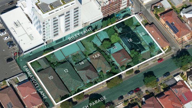 A combined site area of about 3200sq m at 10-20 Neich Parade, Burwood, is being sold