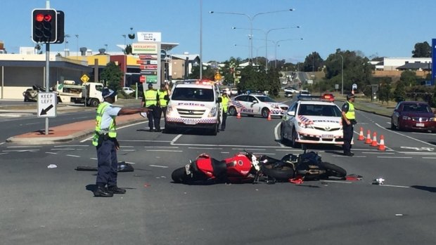 Two motorcycles have collided in Upper Coomera.