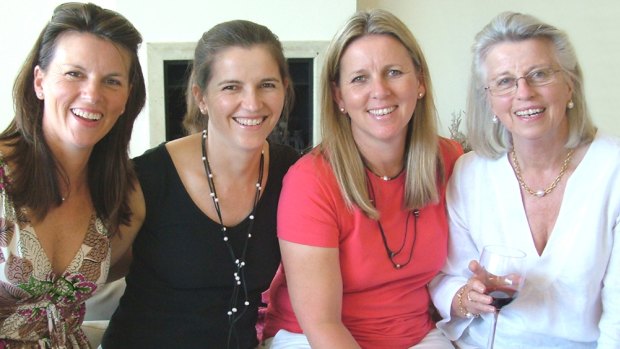 Shayne Higson with her sisters and her mother, Jan Ryder, who died of brain cancer in 2012.