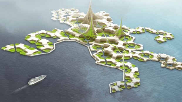 What could be: an artists projection from the Seasteading Institute.