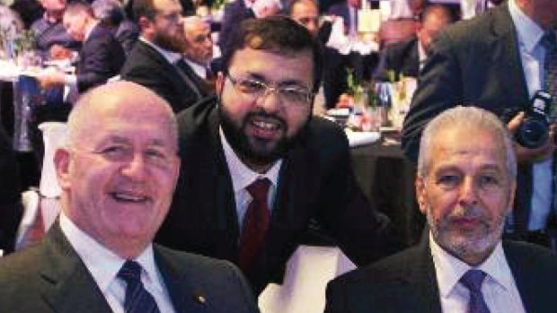 AFIC President Hafez Kassem (right) with Governor-General Peter Cosgrove at Parliament House.