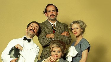fawlty towers cleese vitriol staggered troupe basil sybil polly sachs