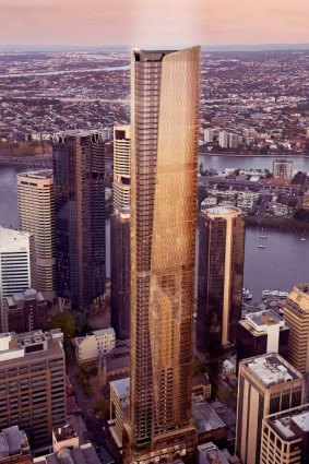 If built, Aria's development would be the equal-tallest tower in Brisbane.