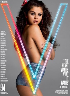 Selena Gomez on the cover of <i>V Magazine</i>.