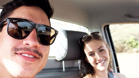 Rye Hunt with his girlfriend, Bonnie Cuthbert.