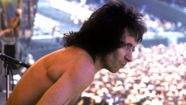 Bon Scott at 'A Day on the Green', Oakland, California, 1978.