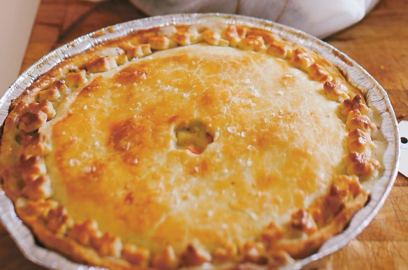 Proper country-style chicken pie.