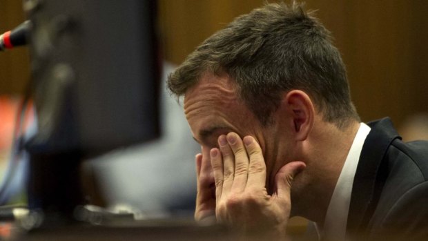 On trial: Oscar Pistorius. 