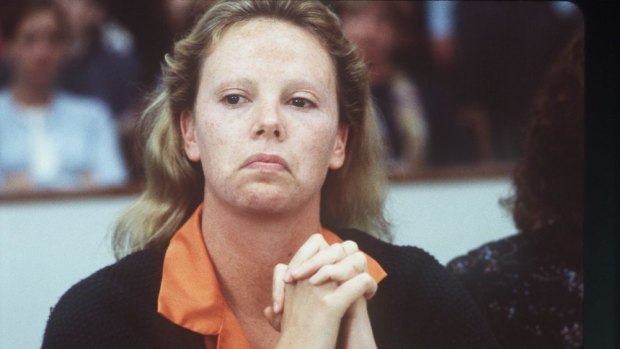 Charlize Theron as the serial killer Aileen Wuornos in 'Monster'. 

