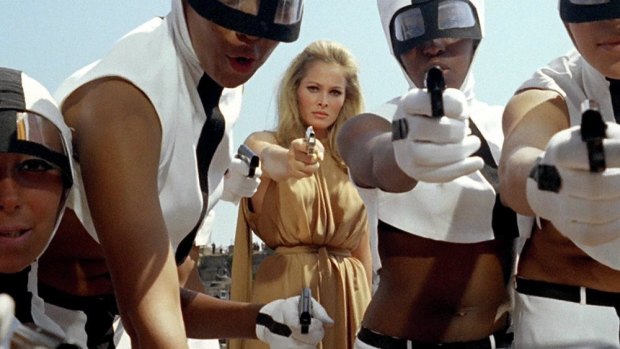 Ursula Andress and friends go hunting in The 10th Victim, part of MIFF's Sci-Fi Retrospective.