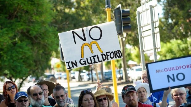 'Burger off' was the Guildford residents' message to a McDonalds proposed in the historic town.