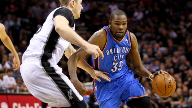 Valuable player: Oklahoma City's Kevin Durant during game one of the Western Conference final last season.