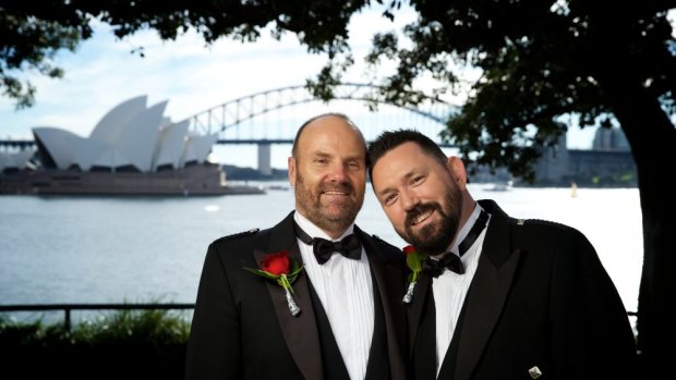 They are the first same-sex couple to marry in Australia under British law. 