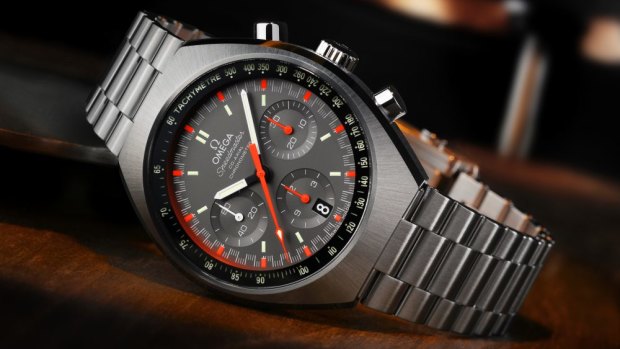 The Omega MKII Speedmaster draws on rally-inspired orange highlights to stake its claim for retro chic.