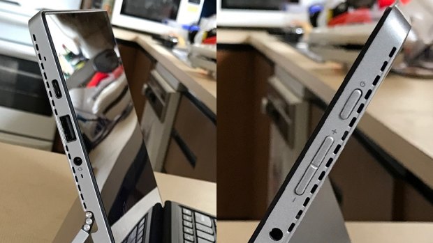 Ports and buttons on the Lenovo miix 510.