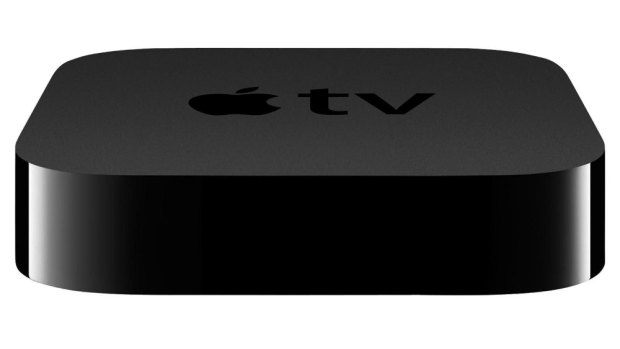 The Apple TV set-top box broadcasts high-definition content and can be paired with your Apple devices.