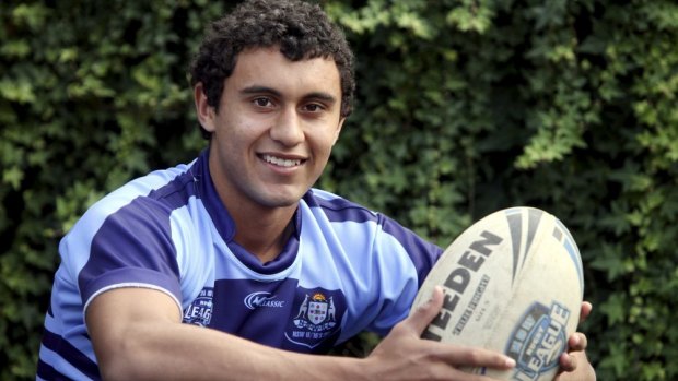 Rising star: South Sydney's Alex Johnston as a NSW Schoolboys representative.