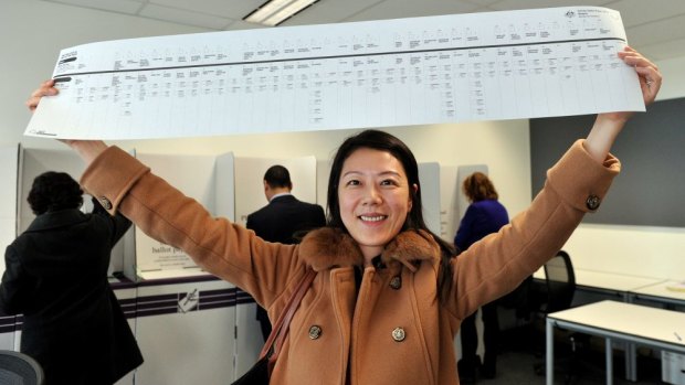 There have been concerns about the ballooning size of the ballot paper – for example, the 2013 Victorian Senate ballot paper, pictured, which was over a metre long.